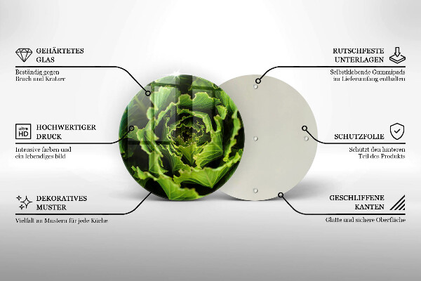 Skärbräda glas unik Äter salladsblad