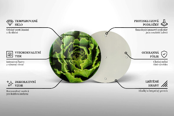 Skärbräda glas unik Äter salladsblad