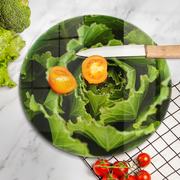 Skärbräda glas unik Äter salladsblad