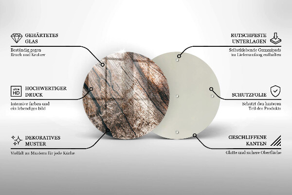 Skärbräda glas unik Trästruktur