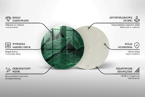 Skärbräda glas unik Växtens blad