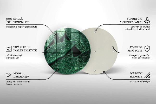 Skärbräda glas unik Växtens blad