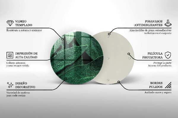 Skärbräda glas unik Växtens blad