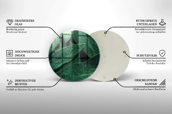 Skärbräda glas unik Växtens blad