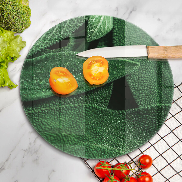 Skärbräda glas unik Växtens blad