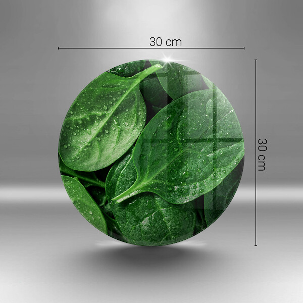 Skärbräda glas unik Basilikablad