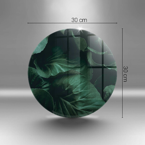 Skärbräda glas unik Vilda mörka blad