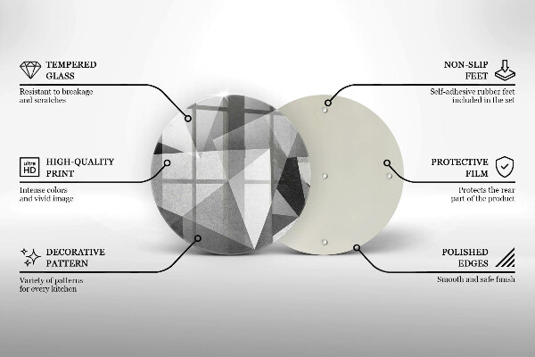 Skärbräda glas unik Konkret skarp abstraktion