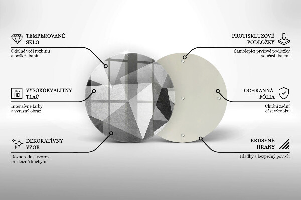 Skärbräda glas unik Konkret skarp abstraktion