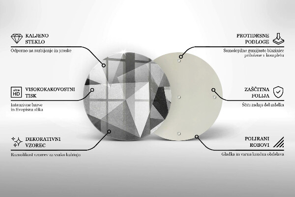 Skärbräda glas unik Konkret skarp abstraktion