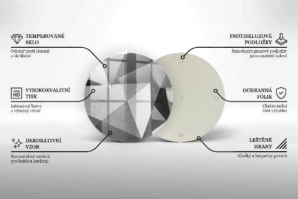 Skärbräda glas unik Konkret skarp abstraktion