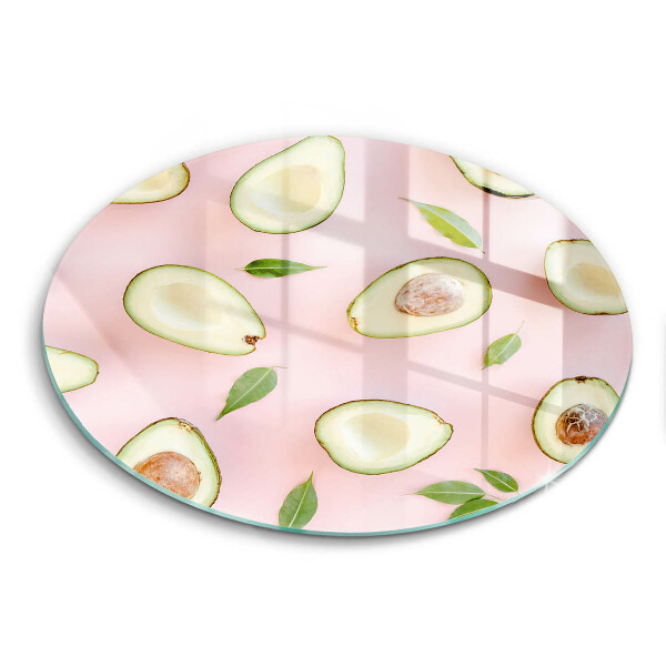 Skärbräda glas unik Avokado mönster