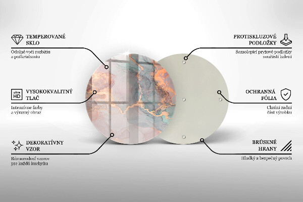 Skärbräda glas unik Marmor med guld