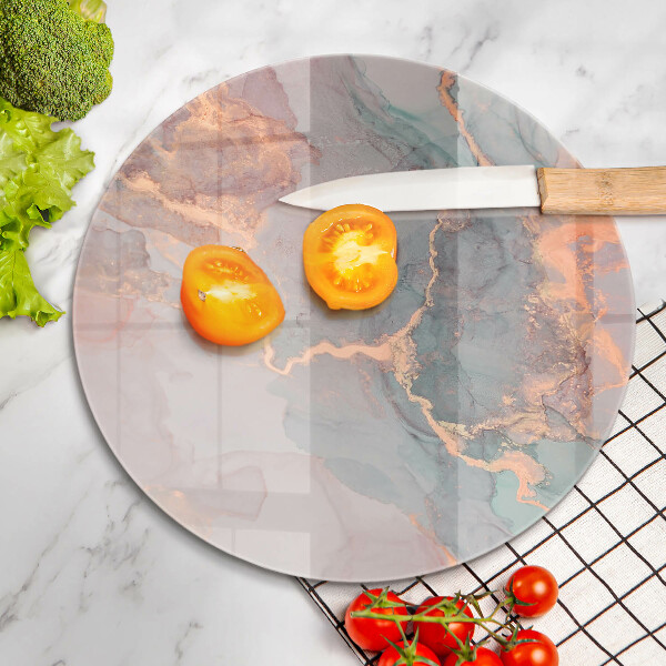 Skärbräda glas unik Marmor med guld