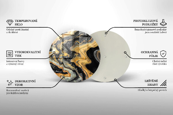 Skärbräda glas unik Abstrakt struktur