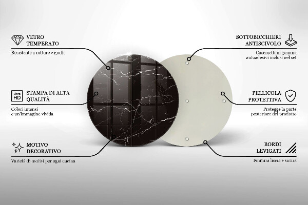 Skärbräda glas unik Marmorplattor
