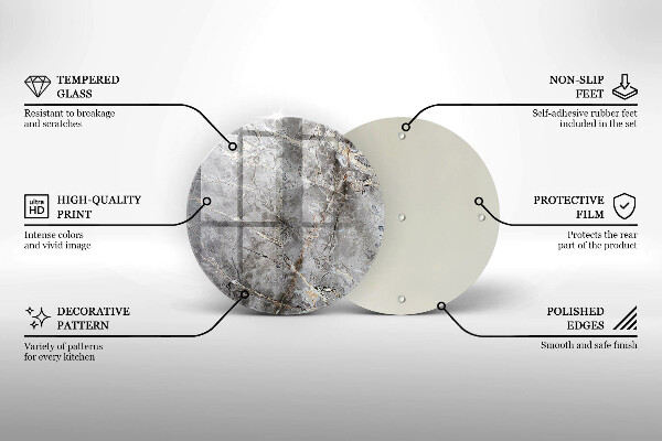 Skärbräda glas unik Sten textur