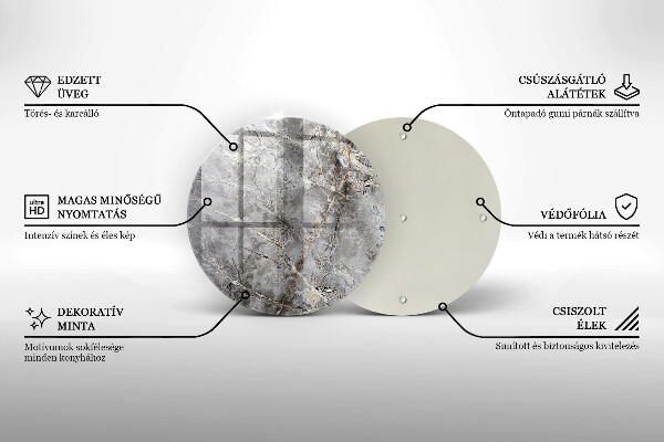 Skärbräda glas unik Sten textur