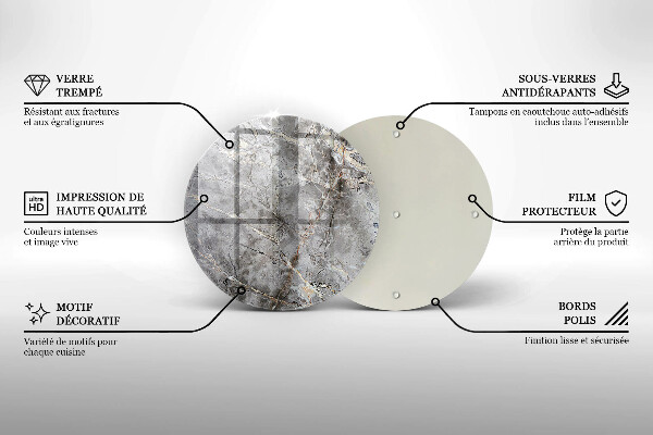 Skärbräda glas unik Sten textur