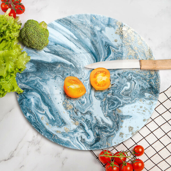 Skärbräda glas unik Struktur med guld