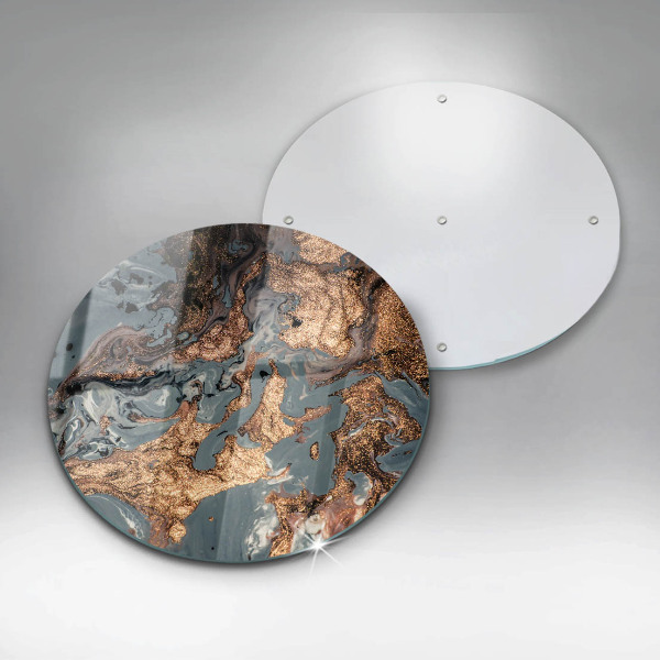 Skärbräda glas unik Gyllene stenstruktur