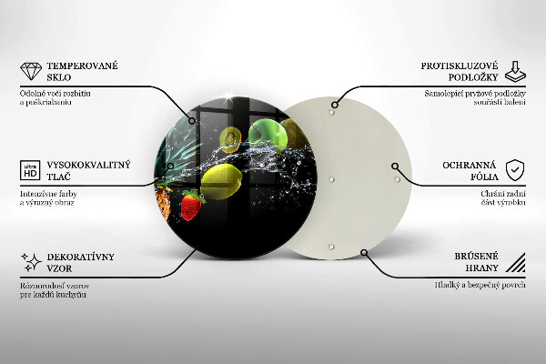 Skärbräda glas unik Frukt i vatten