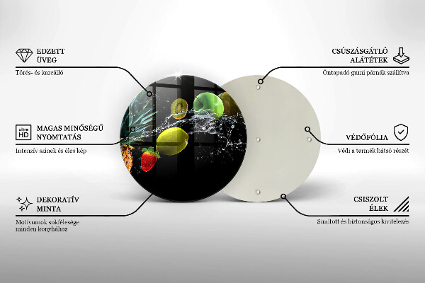 Skärbräda glas unik Frukt i vatten