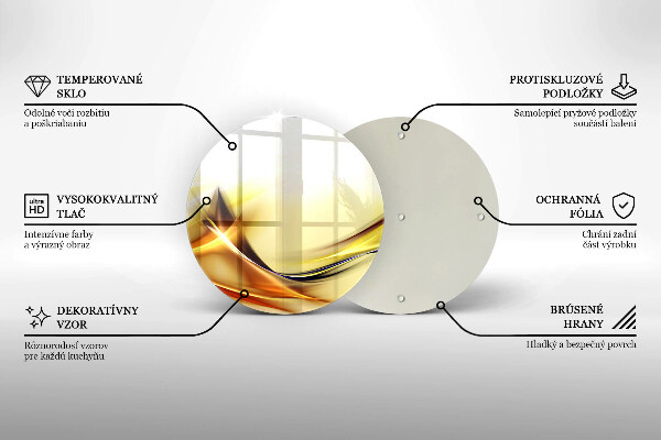 Skärbräda glas unik Abstrakta linjer av ljus