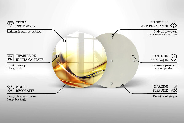 Skärbräda glas unik Abstrakta linjer av ljus