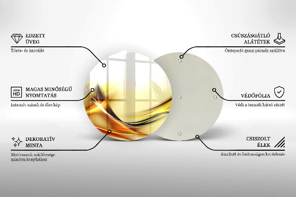 Skärbräda glas unik Abstrakta linjer av ljus