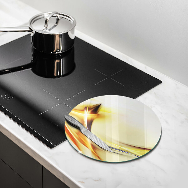 Skärbräda glas unik Abstrakta linjer av ljus