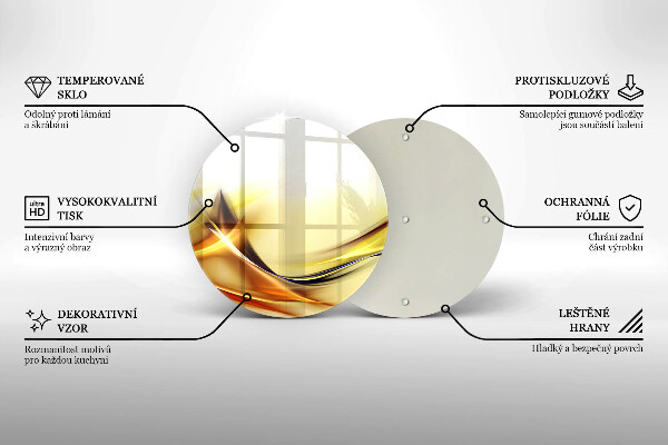 Skärbräda glas unik Abstrakta linjer av ljus