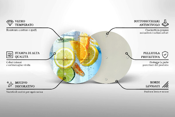 Skärbräda glas unik Saftigt citrusvatten