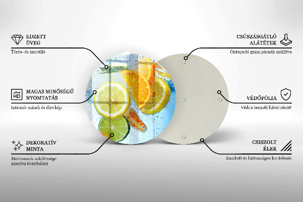 Skärbräda glas unik Saftigt citrusvatten