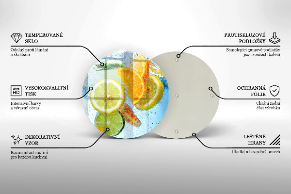 Skärbräda glas unik Saftigt citrusvatten