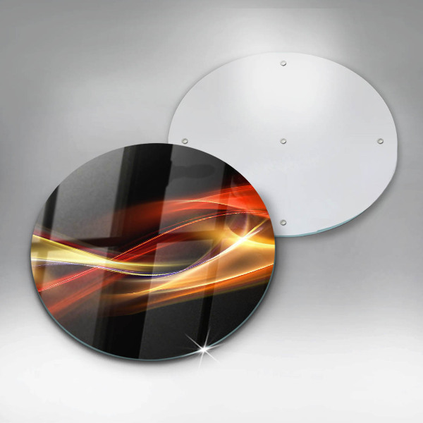 Skärbräda glas unik Abstrakt rök och ljus