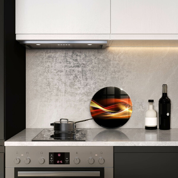 Skärbräda glas unik Abstrakt rök och ljus