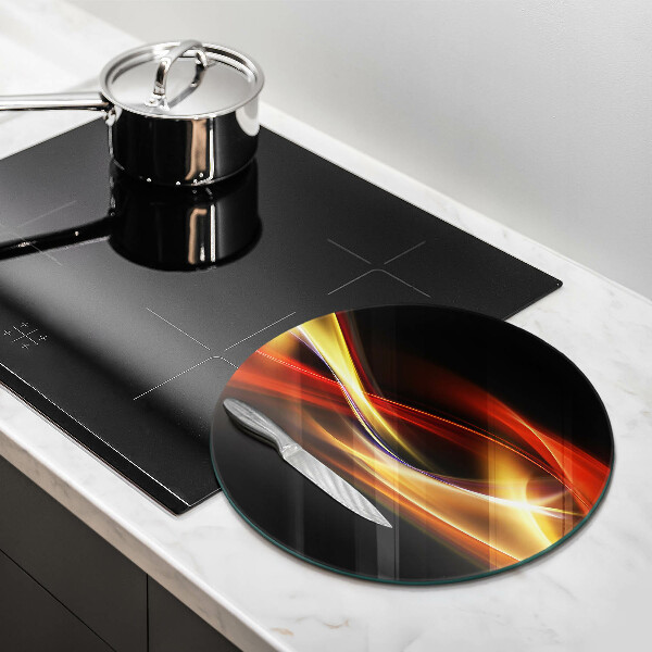 Skärbräda glas unik Abstrakt rök och ljus