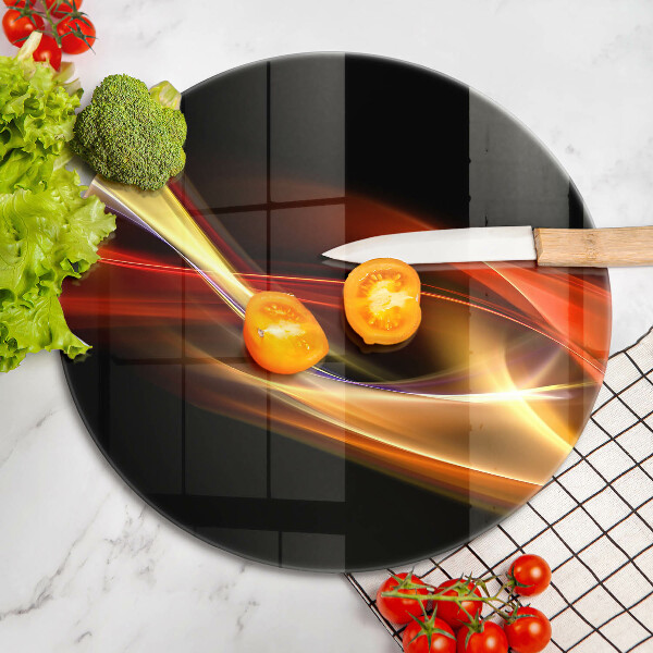 Skärbräda glas unik Abstrakt rök och ljus