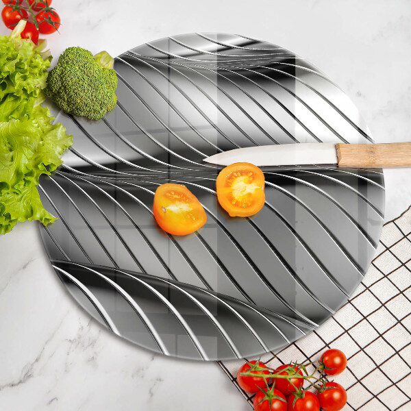 Skärbräda glas unik 3D metallstruktur