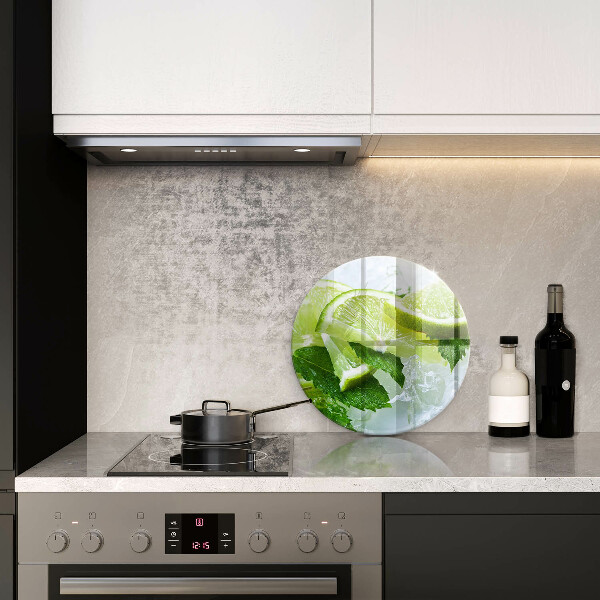 Skärbräda glas unik Lime mynta och is