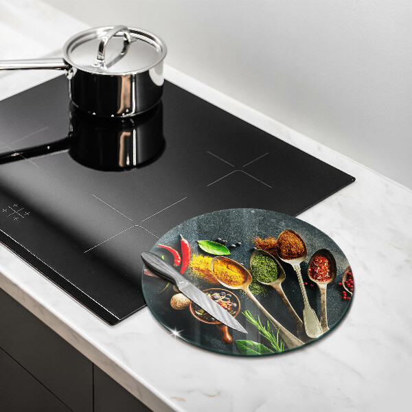 Skärbräda glas unik Köksskedar av kryddor