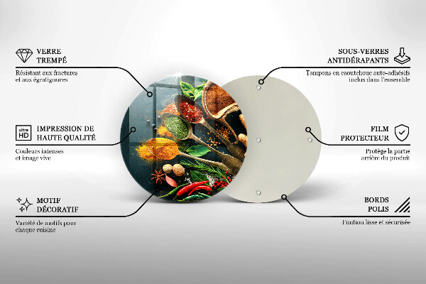 Skärbräda glas unik Köks kryddor skedar