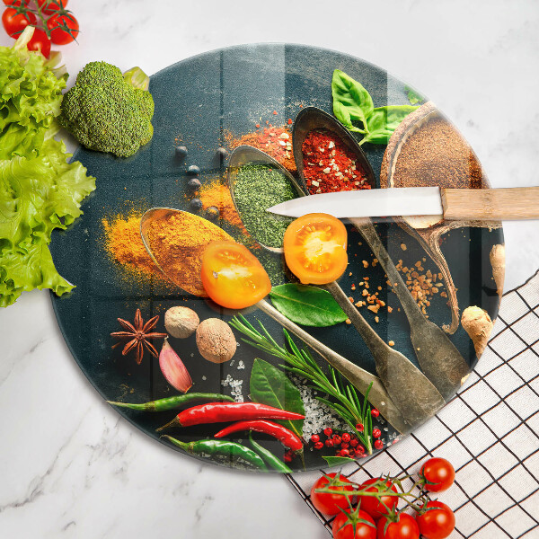 Skärbräda glas unik Köks kryddor skedar