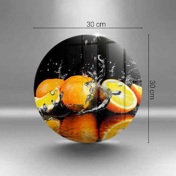 Skärbräda glas unik Saftig orange frukt