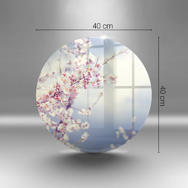 Skärbräda glas unik Blommande träd