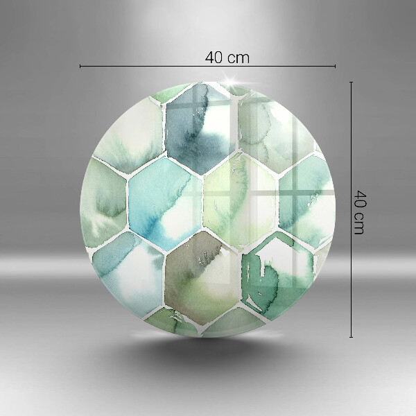 Skärbräda glas unik Akvarell hexagoner