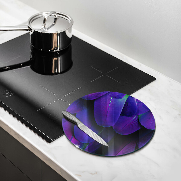 Skärbräda glas unik Neon fjädrar