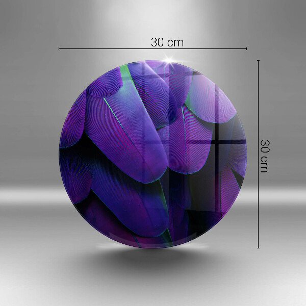 Skärbräda glas unik Neon fjädrar