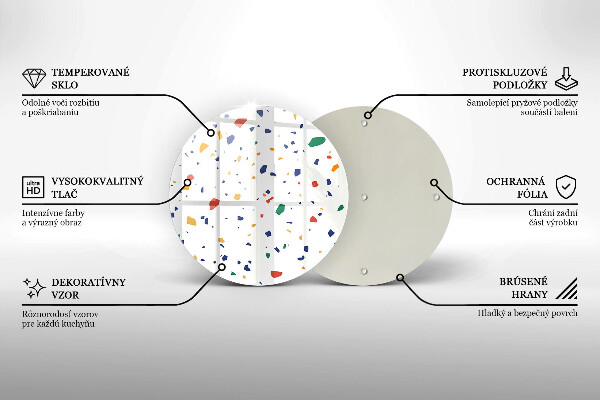 Skärbräda glas unik Färgglatt stengods